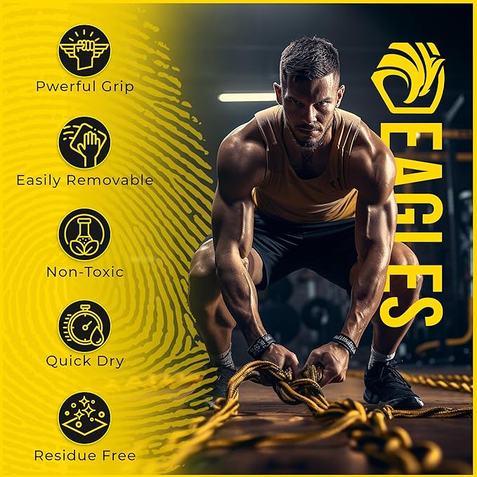 EAGLES Dry Hand Grip Enhancer, 1, 2 or 3 Pack Non-Sticky Anti-Slip Solution for Pole Dancing, Sweaty Hands Dry Grip for Football Tennis Golf Gymnastics Gaming Weightlifting Pole Fitness