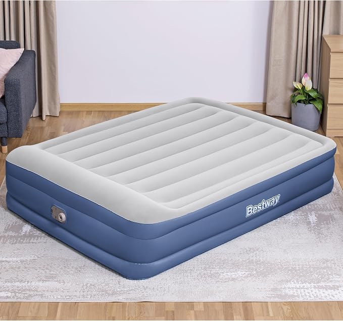 Bestway Tritech Air Mattress Queen 18” with Built-in AC Pump