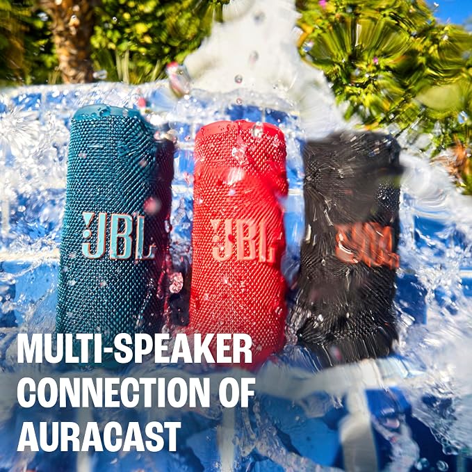 JBL Grip - Compact Bluetooth Speaker with Bold JBL Pro Sound and Ambient Light, up to 14 Hours of Playtime, Water, Dust and Drop-Proof (IP68), & Multi-Speaker Connection with Auracast™ (Purple)