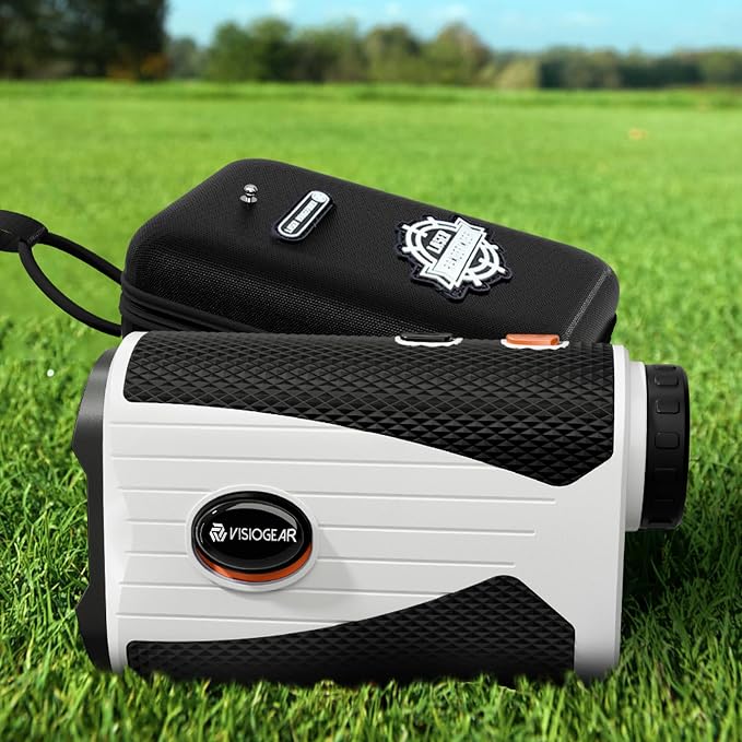 VISIOGEAR Golf Rangefinder with Slope, 1200 Yards Laser Range Finder for Golfer, 7X Magnification Range Finder Rechargeable Golf Accessories for Men, Flag Pole Locking Vibration