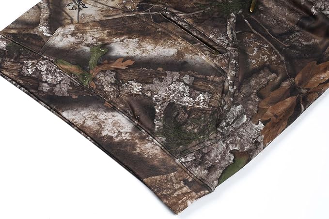 Bell Rangers Realtree APX Camo Hoodie Men & Women - Premium Fleece Hunting Gear with Zippered Pocket