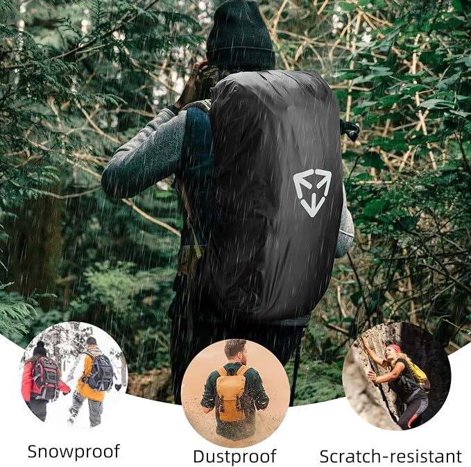 Waterproof backpack rain cover, outdoor backpack pack covers 30L-70L backpack (XXL)