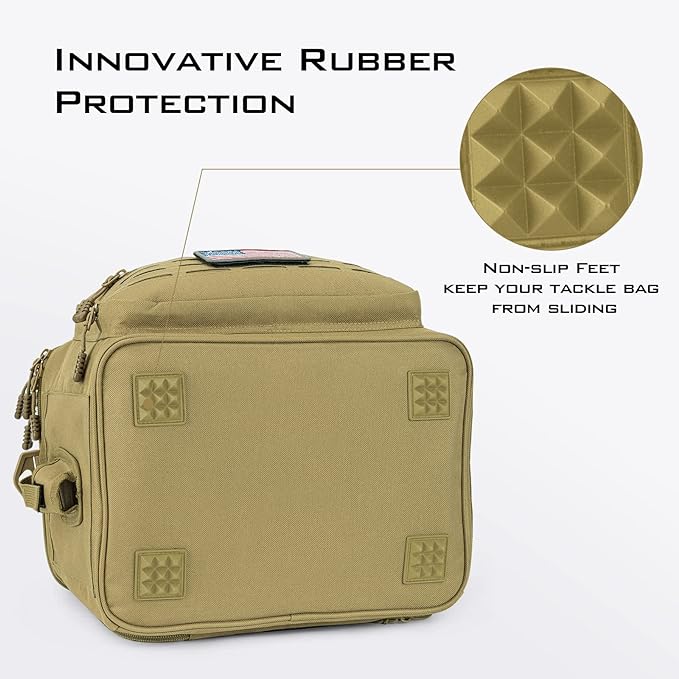 KastKing Fishing Tackle Bags - Saltwater & Freshwater Fishing Bags - Water Resistant, Padded Shoulder Strap - Gear Storage