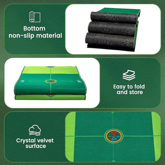 Golf Putting Game Putting Green Golf Putting Mat Indoor Outdoor Pratice Golf Game Set for Office Backyard Party