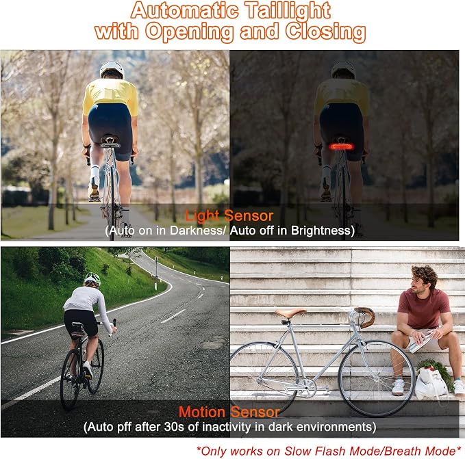 NineLeaf Bike Turn Signals, Turn Signal Kit for Ebike, Bike Turn Signals Front and Rear Auto On/Off Electric Bell Automatic Brake Light Remote Control Rear Light USB Rechargeable IP65 Waterproof