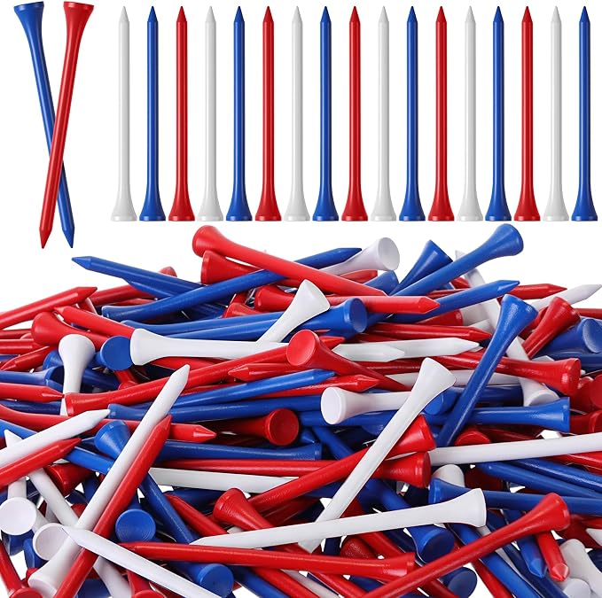 Mudder 2000 Pcs Bamboo Golf Tees Bulk Professional Golf Tees Reduce Friction Side Spin for Club Men Women Kids Accessories