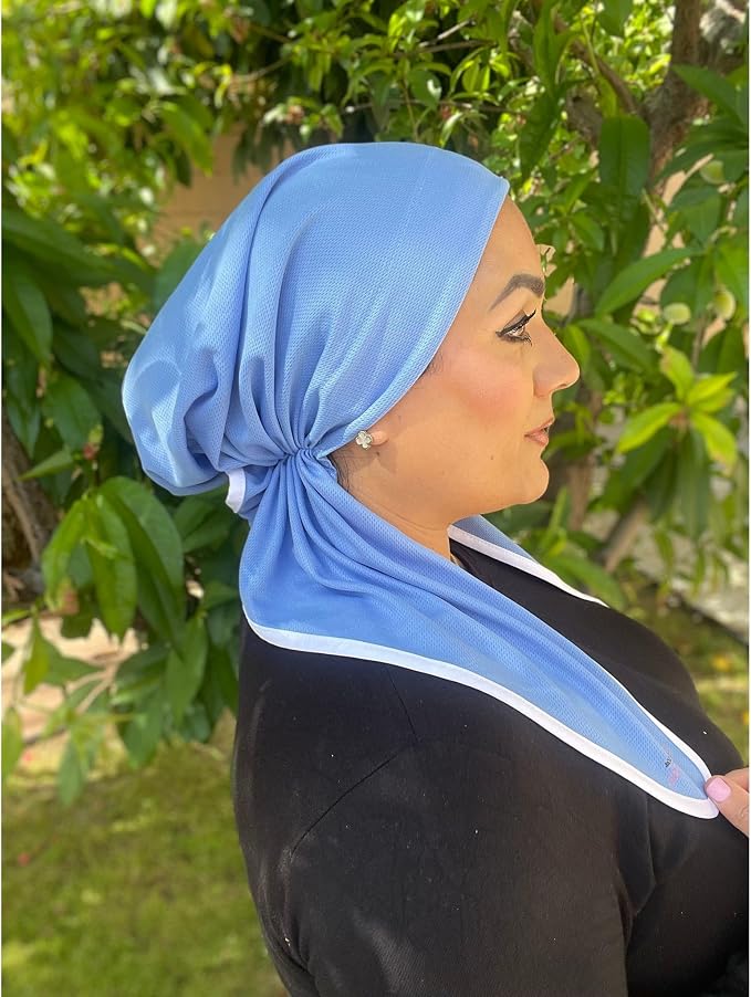 Dry Fit Pretied Activewear Head Scarf, Non-Slip Velvet Band Attached, Lightweight Adjustable Headcover
