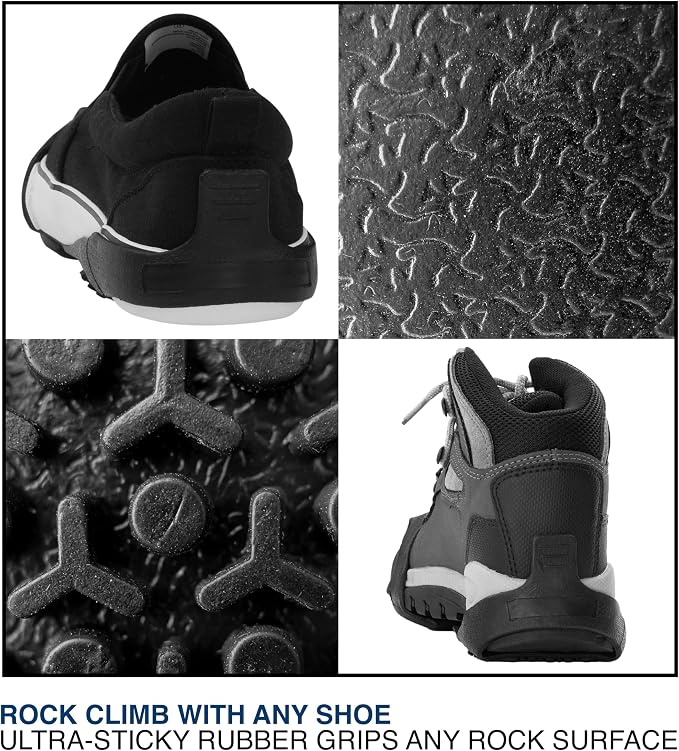 Attachable Traction Shoes Acts as Crampons Cleats for gripping Rock Climbing, Hiking
