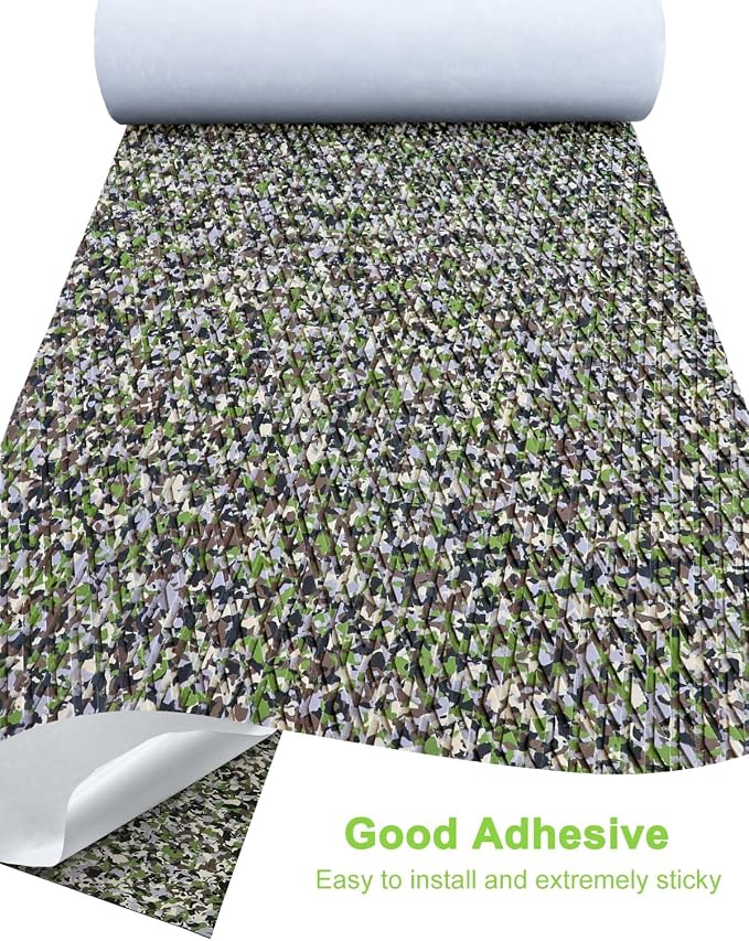 Hjdeck Universal Surfboard Pad EVA Foam Boat Flooring Decking Sheet Self-Adhesive Non-Slip Deck Grip Mat Marine Carpet for Yacht Boat Kayak Decking Golf Cart Fishing Boat RV Surfing Traction Pad