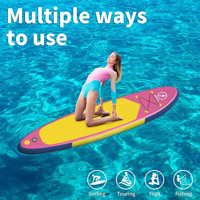 Bifanuo Inflatable Stand Up Paddle Board with SUP Accessories and Backpack