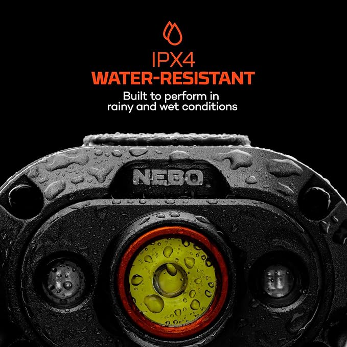 NEBO MYCRO 700 Headlamp | 700 Lumen, 6 Light Modes, White Red & Green Light, USB-C Rechargeable, IPX4 Water Resistant, Adjustable Strap, Cap Light Convertible, Ideal for Camping & Hiking