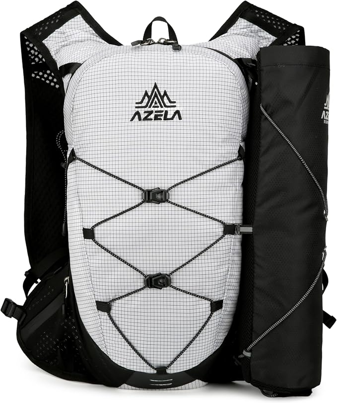 Lightweight Hydration Vest Backpack for Running, Cycling, Hiking, Bladder Pack with Bottle Holder for Outdoor Sports (WHITE, Trekking BAG)
