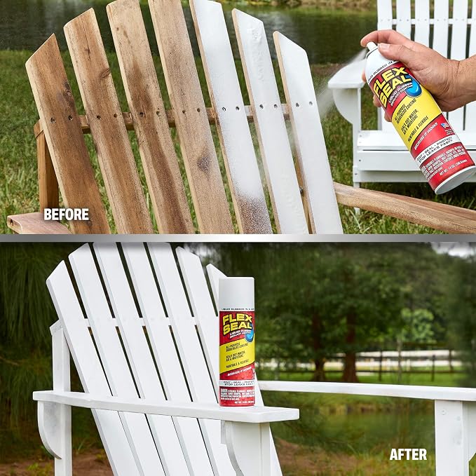 Flex Seal, 14 oz, 2-Pack, White, Stop Leaks Instantly, Waterproof Rubber Spray On Sealant Coating, Perfect for Gutters, Wood, RV, Campers, Roof Repair, Skylights, Windows, and More