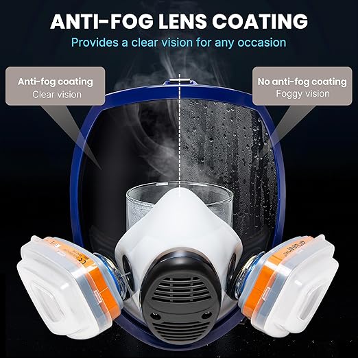 AirGearPro G-750 Full Face Respirator Mask with A1P2 Filter, Anti-Dust | Mask Ideal for Painting, Woodworking, Construction, Sanding, Spraying, DIY etc