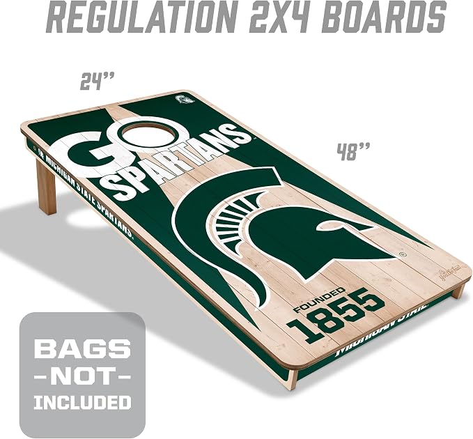 YouTheFan NCAA 2’ x 4’ Professional Wood Cornhole Game