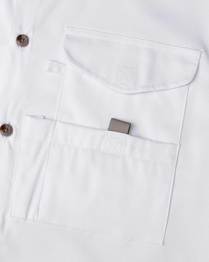 Alimens & Gentle Short Sleeve Fishing Shirt Wicking Fabric Sun Protection Casual Button Down Shirts