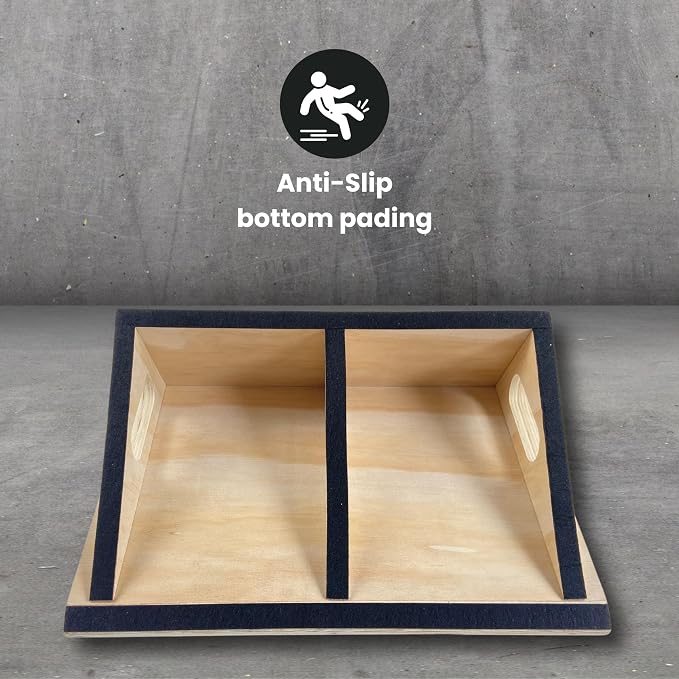 Premium 25 Degree Slant Board for Knees Over Toes, Slant Board for Squats, Incline Squat Board, Physical Therapy and Rehabilitation, Calf Stretcher for Improves Knee Health
