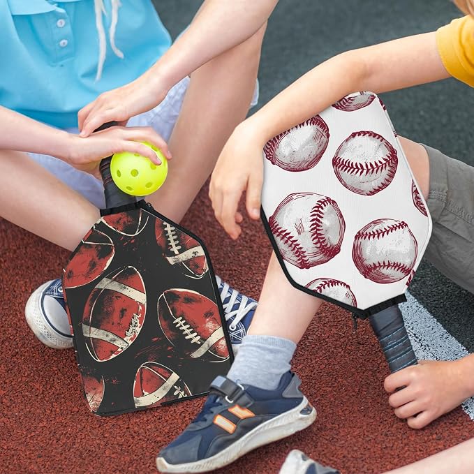 Stripe Design Pickleball Paddle Cover - Protective Polyester Sleeve for Paddles