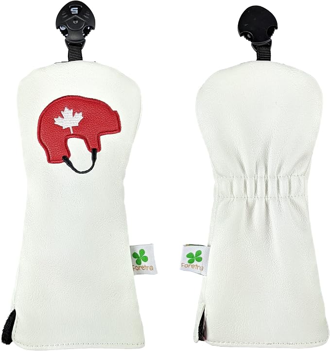Foretra Driver Headcover Golf Club Covers Canada Hockey Novelty Hybrid Fairway Wood Head Cover Golf Accessories for Most Brands