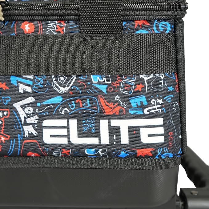 ELITE Basic Single Roller Bowling Ball Bag | Multiple Colors | Fits Up to Size 10.5 Shoes | Compact Design | Bowling Bags With Wheels
