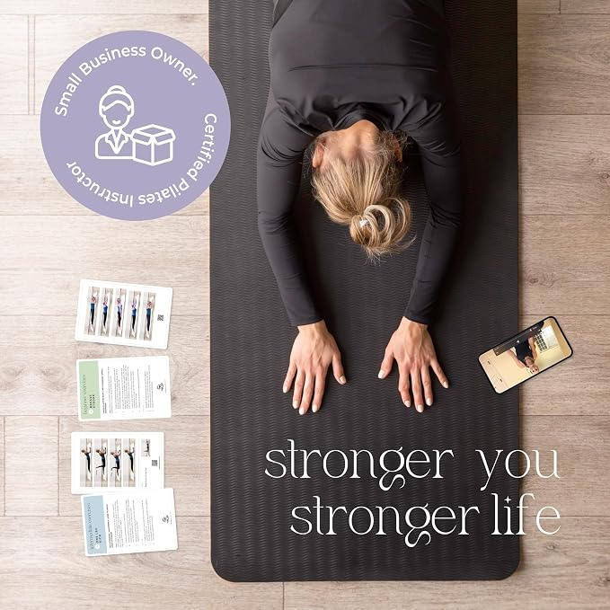 56 Pilates Cards- Use with Magic Circle - 40 Exercises Pilates Workout Cards with the Ring and Ball - Detailed Photos and Video Instructions - Equipment Optional. (56 Pilates Cards with Equipment)