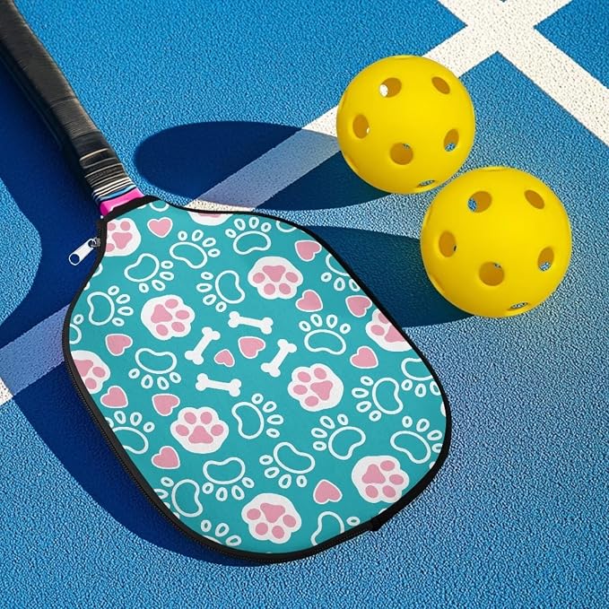 Pickleball Paddle Covers, Fits Standard Pickleball Racquets, Durable Zippered Paddle Cover Universal 8.6 x 11.4Inch