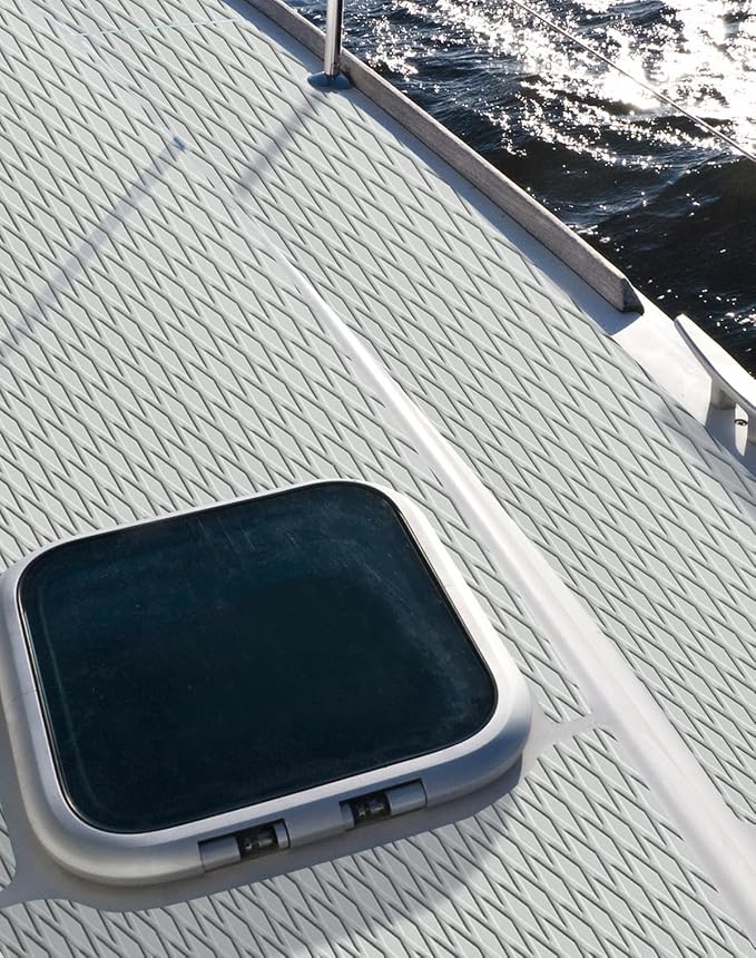 Hjdeck Universal Surfboard Pad EVA Foam Boat Flooring Decking Sheet Self-Adhesive Non-Slip Deck Grip Mat Marine Carpet for Yacht Boat Kayak Decking Golf Cart Fishing Boat RV Surfing Traction Pad