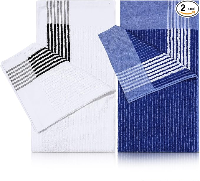 Buryeah Golf Towel 22 x 44 Inch Cotton Golf Caddy Towel Camping Large for Caddies Golfers Tour Players Club with Stripe