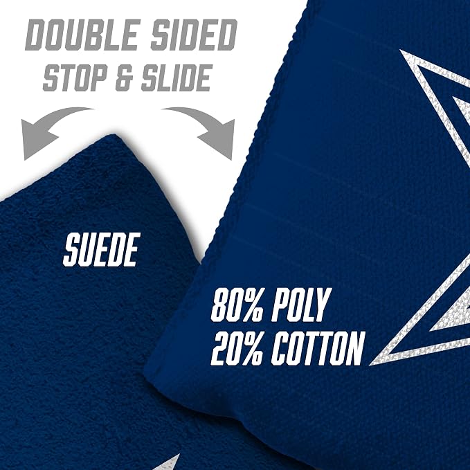 YouTheFan Officially-licensed NFL Set of 8 Cornhole Bags - All Weather Dual Sided Slide & Stop - regulation size