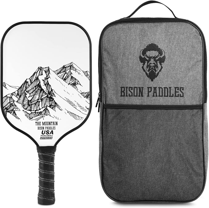 Bison Paddles: Carbon Graphite Pickleball Paddles - Lightweight Pickleball Rackets | Honeycomb Composite Core Improves Pickle Ball Placement and Increases Power | Durable Unibody Construction