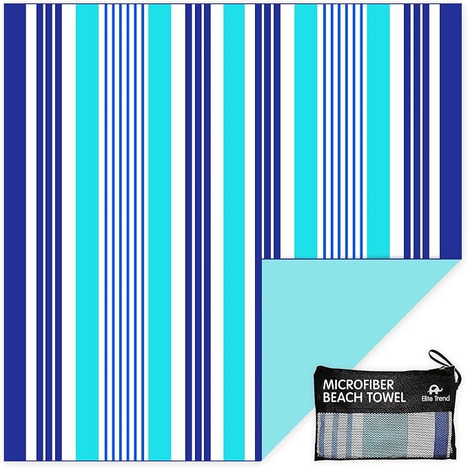 Quick Dry Towel Extra Extra Large 72x72 Inch - Microfiber Beach Towel - Perfect for Beach, Travel, Swimming, Pool, Yoga, Hiking, Camping - Lightweight, Fast Drying, Compact for Adults (Wow Ocean)
