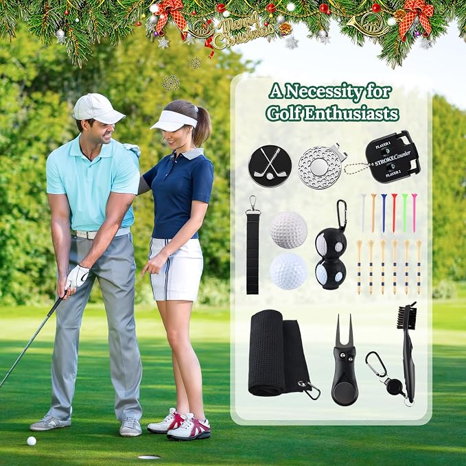 2025 Golf Advent Calendar for Adults,24 Days of Christmas Countdown Golf Advent Calendar,Xmas Party Favors for Golfer Lover Beginner Dad Boyfriend Husband