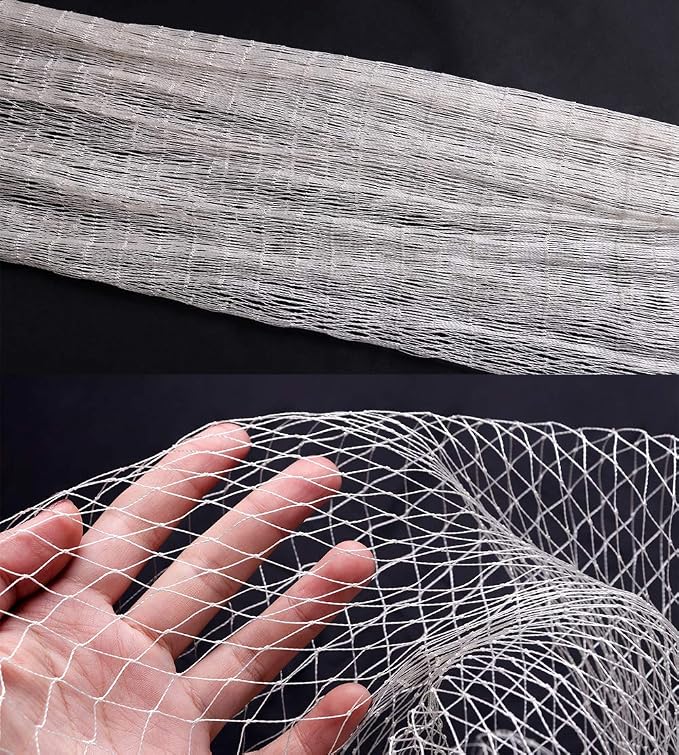 Lawaia Traditional Fishing Cast Net Multifilament Line Landing Net with Steel Pendant Weight Hand Throwing Fish Net White Nylon Small Mesh