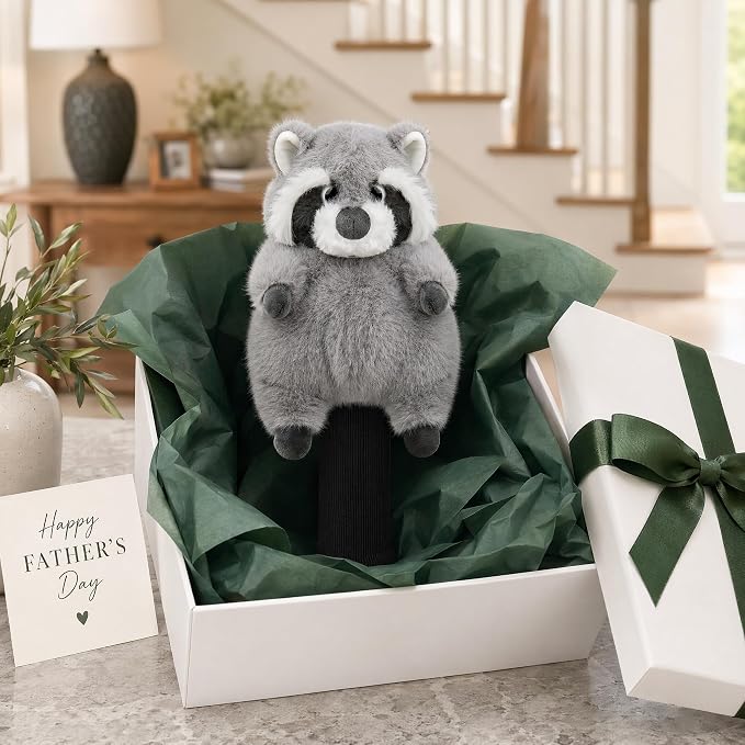 Cute Red Panda Golf Headcover, Animals Plush Golf Club Head Covers, Small Size Fits Hybird and Irons, Large Size Fits Standard 460cc Driver Head
