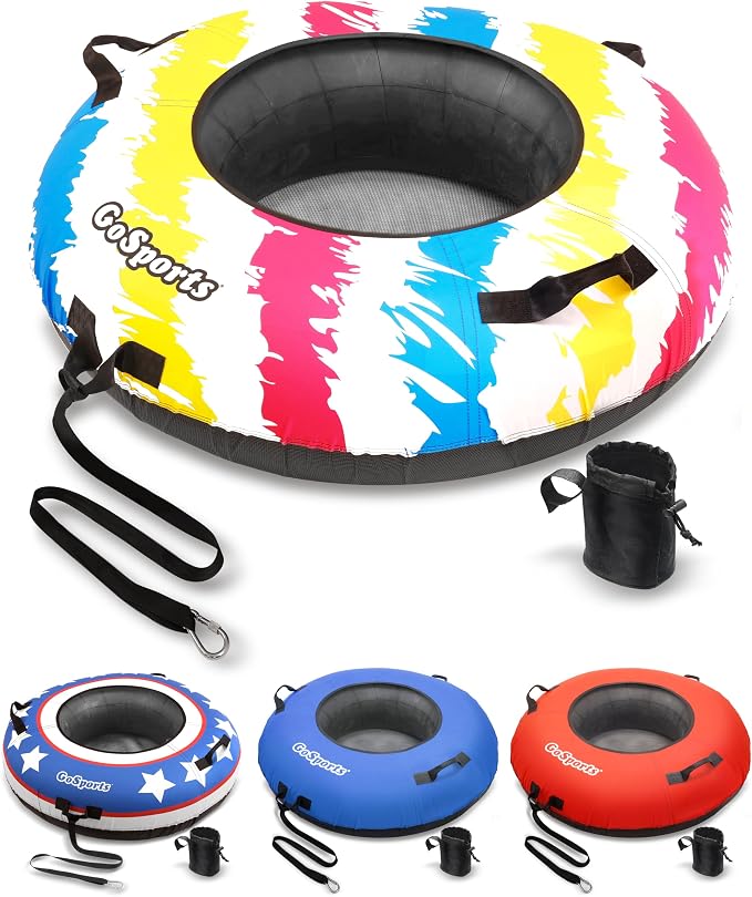 GoSports 44 Inch Heavy-Duty River Tube with Premium Canvas Cover - Commercial Grade River Tube - Stars & Stripes