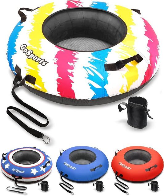 GoSports 44 Inch Heavy-Duty River Tube with Premium Canvas Cover - Commercial Grade River Tube - Stars & Stripes