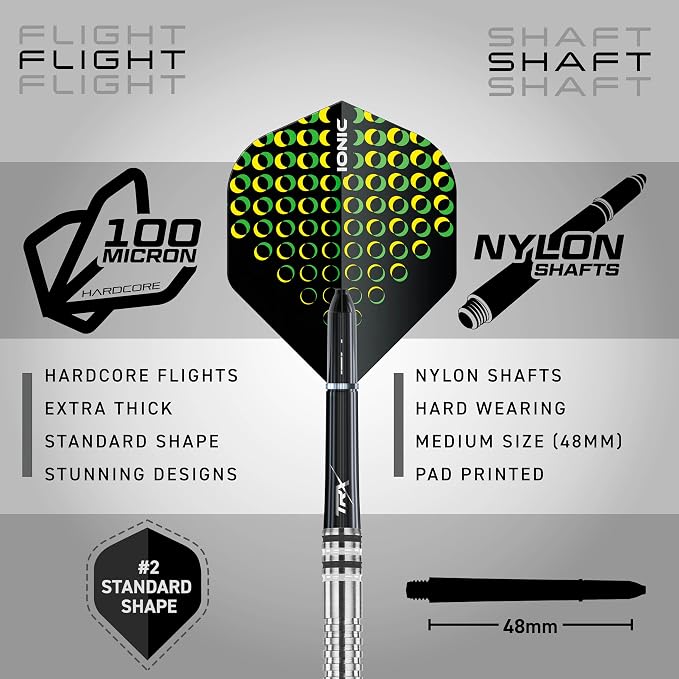 RED DRAGON Raider Series Steel Tip Darts Set - 90% Tungsten Professional Darts with Flights & Shafts - Precision Control & Stable Flight
