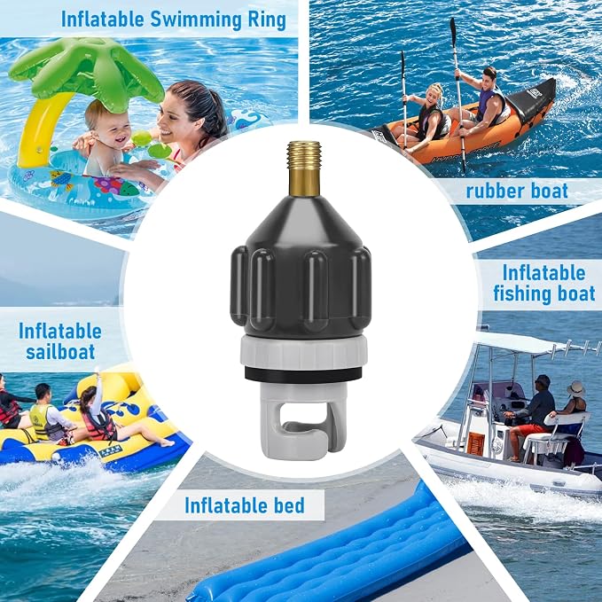 2PCS SUP Pump Adapter, Sturdy Air Valve Adapter with Strong Sealing, Universal Inflation Adapter for Stand Up Paddle Board, Inflatable Kayak and Water Sports Inflatables