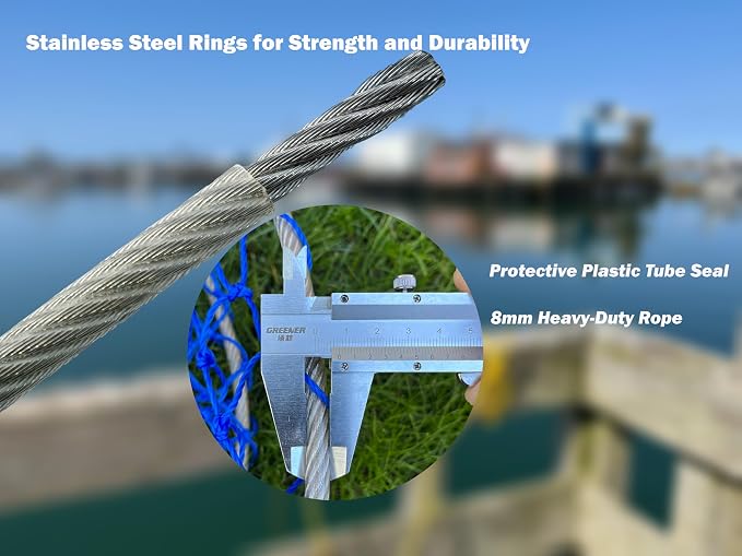 Stainless Collapsible Crab Net with 100ft Rope, Bait Bag, Clip & Ruler – 6 Pieces Portable Crab Trap for Easy Storage – Durable Grid Design for Dock & Pier Crabbing