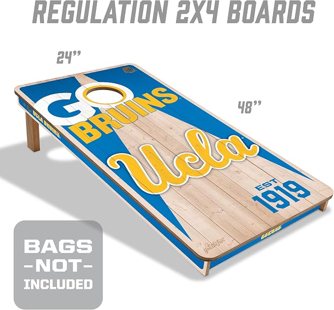 YouTheFan NCAA 2’ x 4’ Professional Wood Cornhole Game