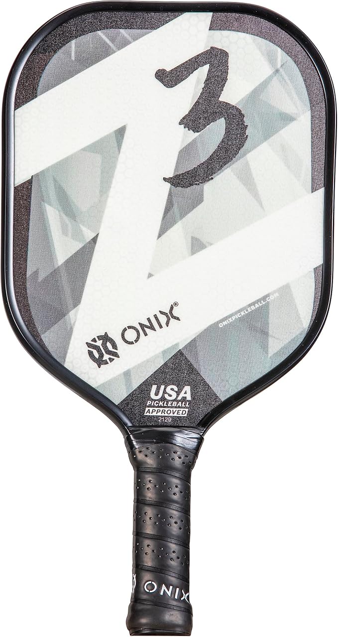 Onix Graphite Z5 Carbon Fiber Pickleball Paddle with Wide-Body Shape, Honeycomb Core & Graphite Face