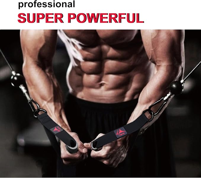Heavy Duty Gym Workout Handles Attachment for Cable Machine,Resistance Band,Pulley System Home Exercise Equipment, Comfortable and Stronger Grip