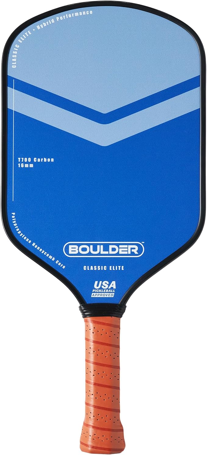 Boulder Carbon Fiber Pickleball Paddle | T700 Carbon Fiber | USAPA Approved, with Honeycomb Polymer Core | Pickleball Racket for Beginner & Experienced Players