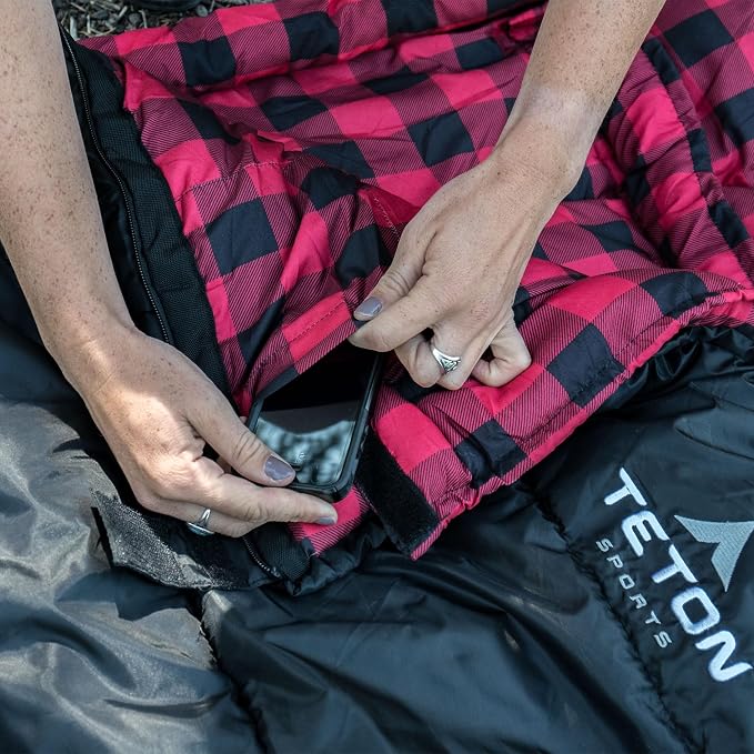 Teton Celsius XXL Sleeping Bag, Cold Weather Sleeping Bags for Adults and Kids, Camping Made Easy and Warm. Compression Sack Included