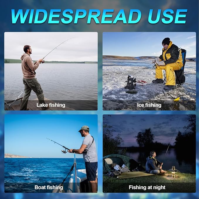 5 Inch Underwater Fishing Camera,1080P Underwater Fish Viewer with Night Vision,220° Wide Angle,8000mAh Battery,98ft Cable,Ice Fishing Camera for Lake Sea Boat Fishing