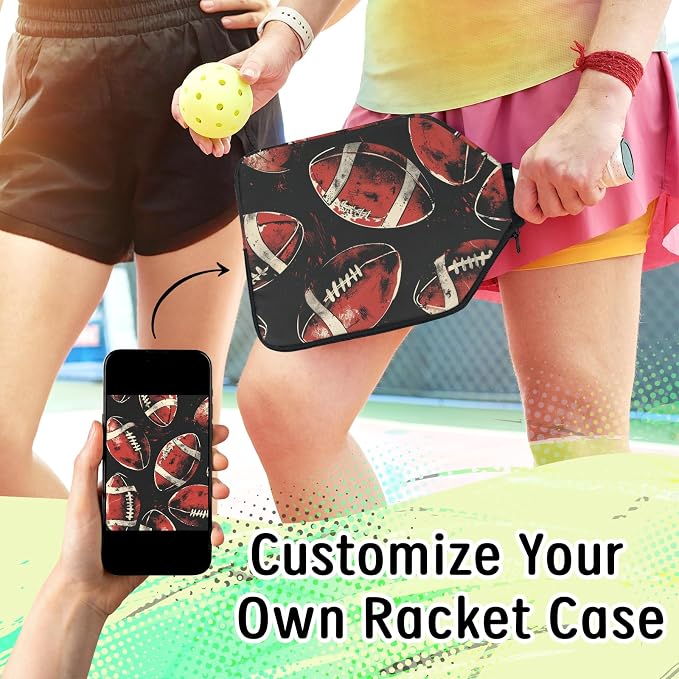 Stripe Design Pickleball Paddle Cover - Protective Polyester Sleeve for Paddles