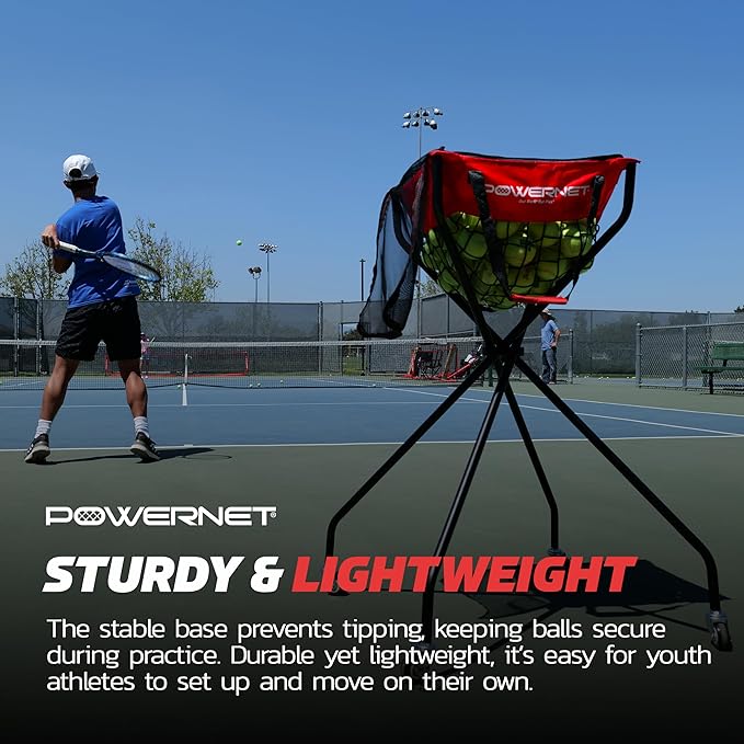 PowerNet Baseball Softball Portable Ball Caddy, Holds Bucket of Baseballs, Softballs, Tennis Balls, Use During Batting Practice Training and Drills