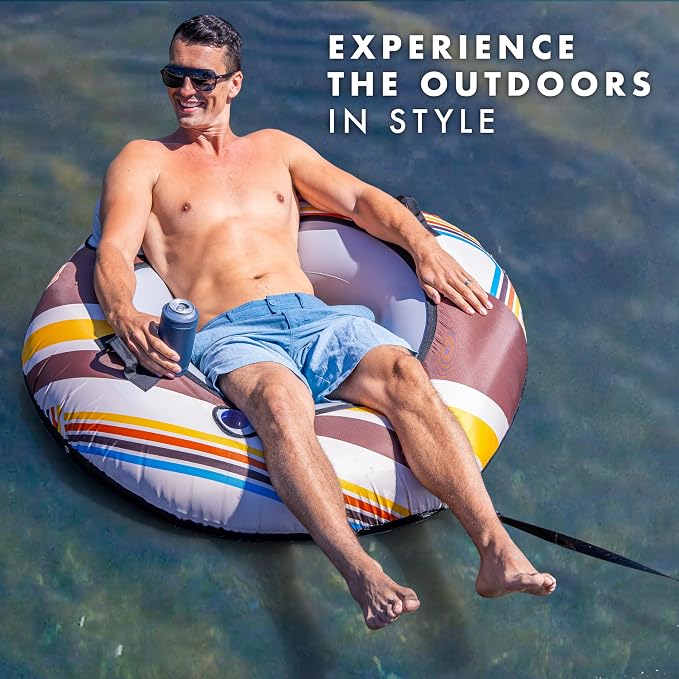 GoSports WOVN River Tube with Premium Canvas Cover - Heavy Duty Float for Rivers, Lakes, & Pools - Drifter