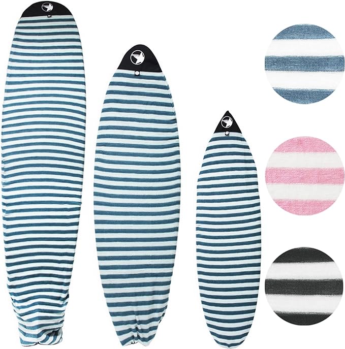 Surf Squared Surfboard Sock Cover and Paddleboard Cover - Lightweight Stretch Protective Surfboard Bag - Surfing Accessories - Shortboard, Longboard, Hybrid, Wakesurf, Standup Paddleboard SUP