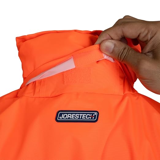 JORESTECH Hi-Visibility Waterproof Rain Jacket with Mesh Lining, ANSI/ISEA 107-2015 Class 3 Type R, Lightweight Wind-Resistant Safety Jacket